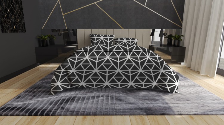 komplet pościeli bawełna 160x200 geometria grafitowa.jpg
