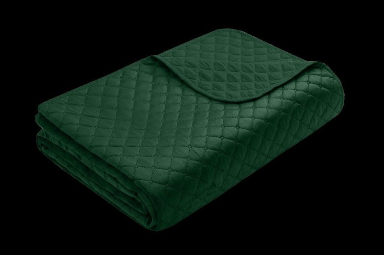 narzuta na łóżko velvet butelkowa zieleń 170x210.jpg