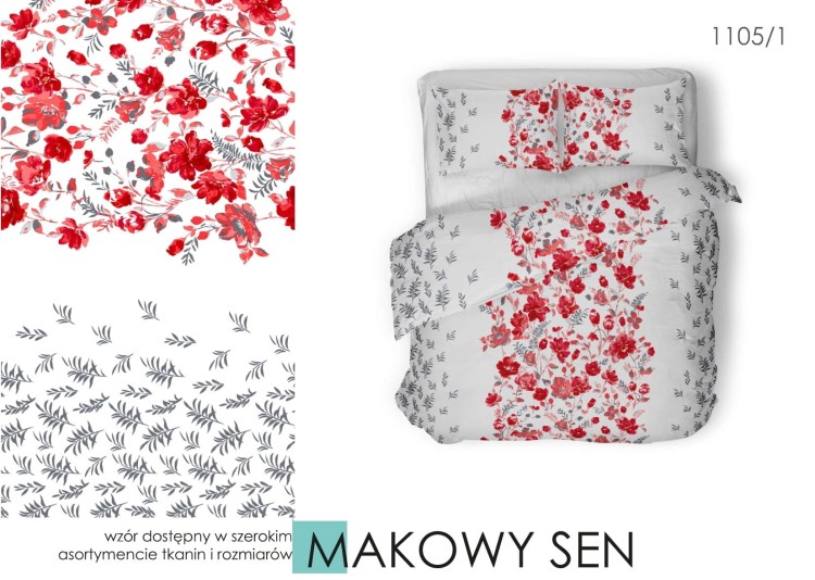 Komplet pościeli bawełna 160x200 czerwone maki.jpg