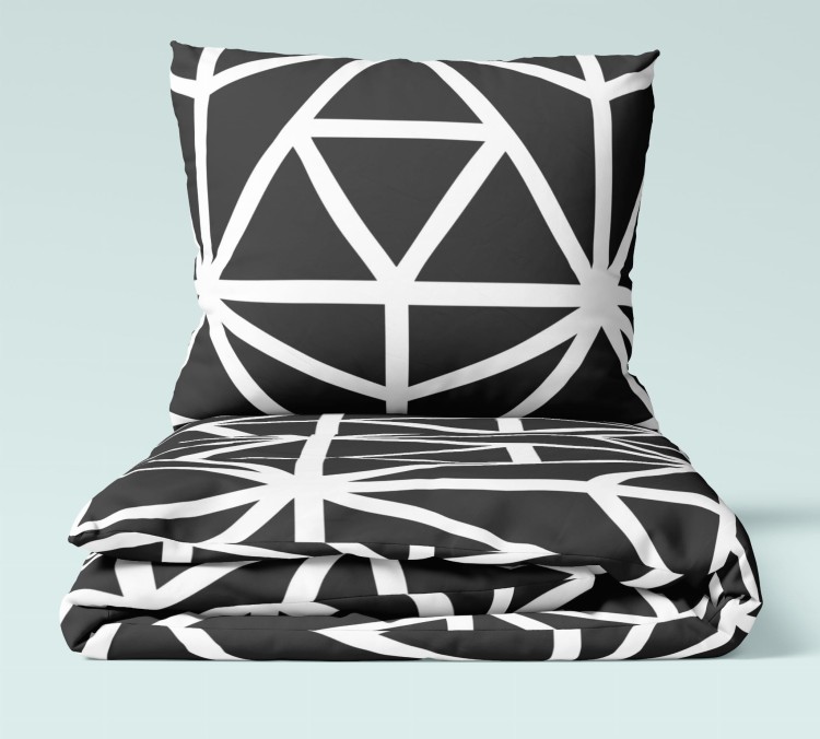 komplet pościeli bawełna 160x200 geometria grafitowa.jpg
