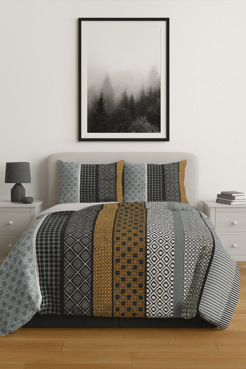 Komplet pościeli 160x200 złoto czarne pasy.jpg