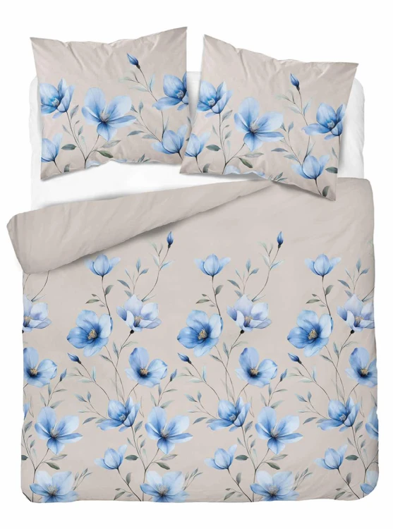 Komplet_pościeli_160x200_bawełna_niebieskie_kiwaty_na_beżu_5752B.jpg