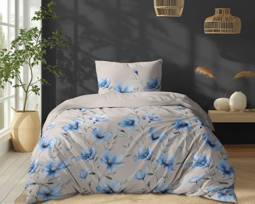 Komplet_pościeli_140x200_bawełna_niebieskie_kiwaty_na_beżu_5752B.jpg